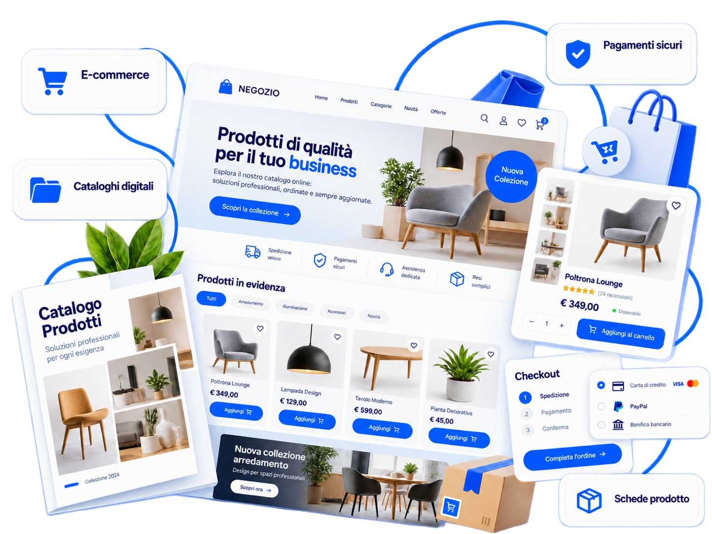 Illustrazione 3D: E-commerce e cataloghi